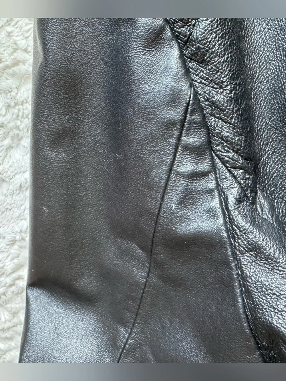 Vintage J Ferrar Leather Blazer Jacket Mens L Black Y2K 90s Minimalist Old Money